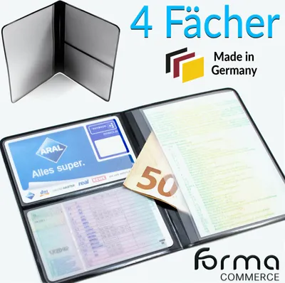 Produktbild von KFZ Mappe Schutzhülle Fahrzeugschein Hülle Zulassung Karte Fahrzeug Papiere Etui