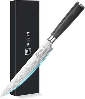 Image de PAUDIN KW8 - Couteau à viande 20 cm - Couteau de type japonais professionnel - Motif Damas