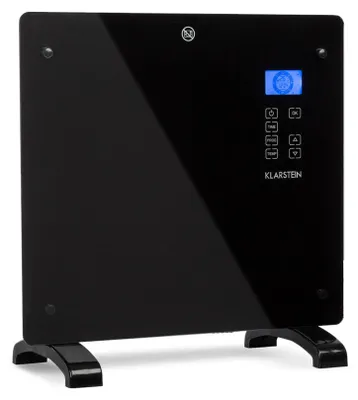 Produktbild von Klarstein Elektroheizung, Konvektor-Heizung mit Bodenrollen, Mobile Elektroheizung Energiesparend, Schlanke, Leise Heizung Elektrisch, Standgerät Heizkörper Elektrisch mit Thermostat, 1000 W