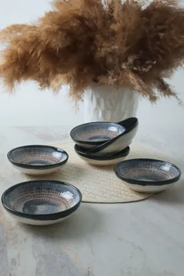 Obrázok produktu pre Hermia Concept, x 00017289, Súprava misiek na omáčku (6-dielna), 100 % keramický kameninový riad, biela, 13 x 10 x 13 cm