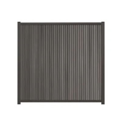 Produktbild von Ligna Gard WPC Zaun Borkum Akustikzaun Vertikal ca. 175 x 180 cm Sichtschutz Steckzaun Kristallgrau Aluminium Anthrazit Ohne Pfosten