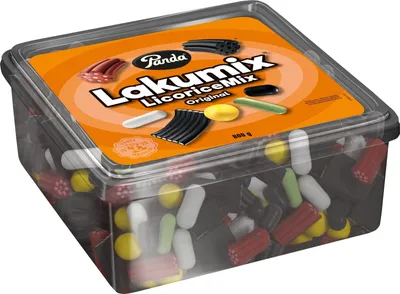Produktbild von Panda Lakumix Liquorice Mix 800g Box - Finnische Lakritzmischung