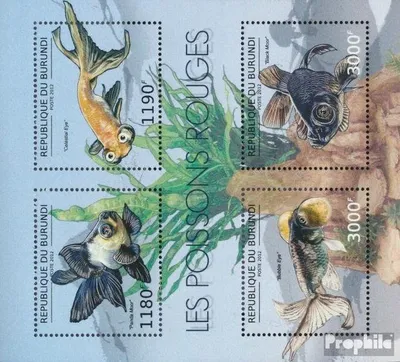 Produktbild von Briefmarken Burundi 2012 Mi 2783-2786 Kleinbogen (kompl.Ausg.) postfrisch Goldfische