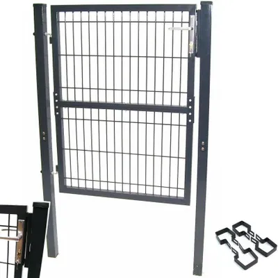 Produktbild von Quadratrohr Garten Tor 100x120cm Doppelstabmatten 56381 Gartentür Zaun Pforte