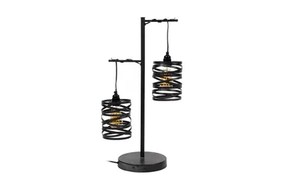Produktbild von KAWOLA Tischleuchte ALMAS Tischlampe  2-flammig Metall schwarz