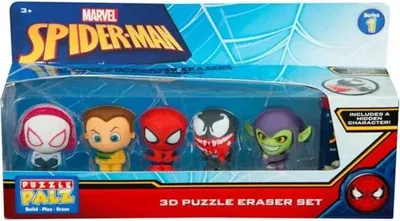 Immagine prodotto di Marvel - Spiderman - Venom - Gomma puzzle 3D - Mini Funko Pop + 1 figurina segreta