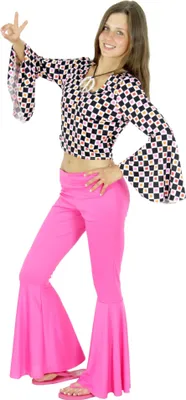 Produktbild von 70er Jahre Flower Power Hippiekostüm für Damen Gr. XS - XL, Größe:S