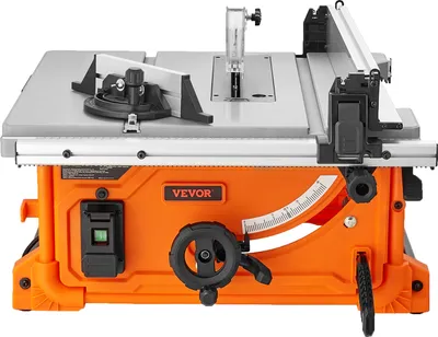 Produktbild von VEVOR Tischkreissäge 4400U/min, Tischsäge 1800W, 85mm bei 90° Querschnitt / 60mm bei 45° Schrägschnitt, Winkelanschlag -60˚/60˚, Ideal für Schneiden von Holz und DIY-Holzbearbeitungsprojekte