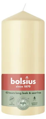 Zdjęcie produktu dla Świeca filarowa Bolsius beżowa 13 cm Ø 6,8 cm
