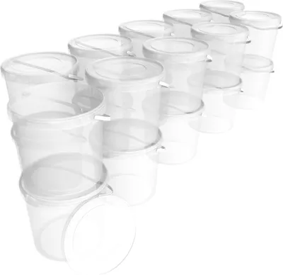 Produktbild von Eimer mit Deckel 10 L | Vorratseimer | Lebensmittelecht Transparent | PP | 50 Stück