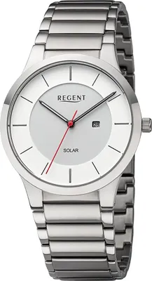 Produktbild von Regent Herren Uhr Metall Armbanduhr Metallarmband Analog silber D2URBA725
