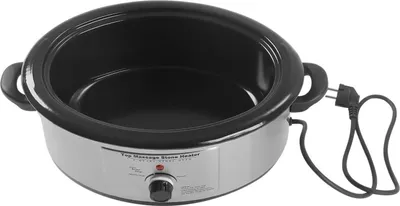 Produktbild von Hot-Stone Heizgerät - Massage-Steinwärmer 6 l - Präzise Temperaturregelung - Für Kosmetiksalon und Zuhause - Für Rückenmassage - Hellgrau