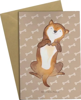 Produktbild von Mr. & Mrs. Panda Grußkarte Hund Streicheln - Hundeglück - Geschenk, Hunde, hochzeitskarten, Sprüche, Bauch, osterkarte, Wauwau, einladungskarten, Süß, weihnachtskarten