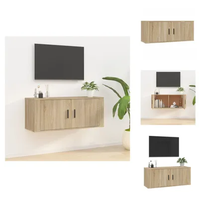 Image de vidaXL Armoire TV murale chêne Sonoma 100x34,5x40 cm - Meuble TV