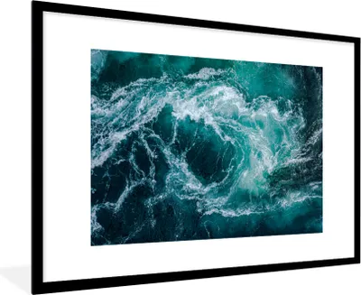 Produktbild von MuchoWow® MuchoWow® Gerahmtes Poster Meer - Norwegen - Wasser 90x60 cm - Poster mit zchwarzem Bilderrahmen - Wanddekoration - Fotos