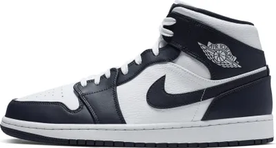 Produktbild von Nike Air Jordan 1 Mid White Metallic Gold Obsidian Sneaker - EU 45,5