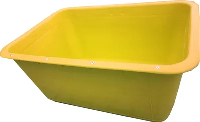 Zdjęcie produktu dla Pojemnik na zaprawę plastikowy 200 litrów żółty ze stalowym wzmocnieniem