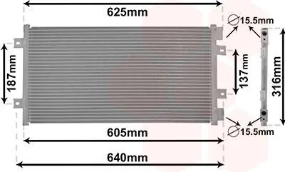 Image de Condenseur, climatisation (1730-0961) adaptable sur , Fiat