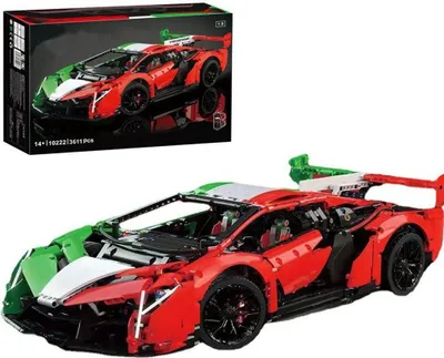 Produktbild von Spielbausteine KBox 10222 1:8 Dreifarbig Modell-Sportauto,Rennauto,Montagespielzeug 3611PCS Bausteine Modell Geschenk