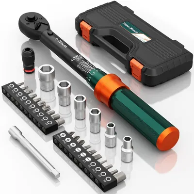 Drehmomentschlüssel-Set 29-teilig, 1/4 Zoll, 1-25 Nm