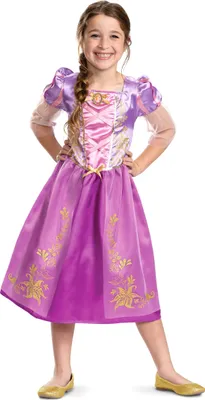 Produktbild von Rapunzel Kostüm für Kinder Disney pink-lila - 122/134 (7-8 Jahre)