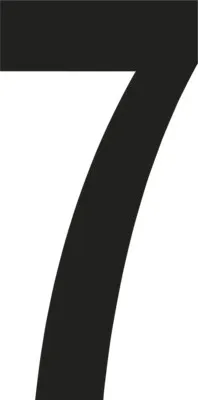 Produktbild von Klebeziffer "7" schwarz 100 mm