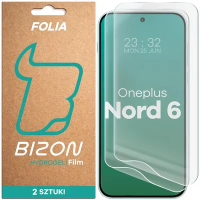 Produktbild von 2x Hydrogel Folie für den Bildschirm für OnePlus Nord 6, Bizon Film Hydrogel Front Duo