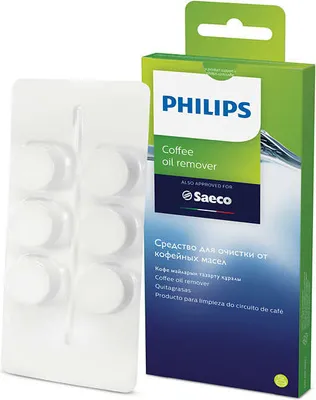 Produktbild von Saeco Kaffeelöser Tabletten, Pflege für Kaffee Pad Maschine, 6 Stück (CA6704/10)