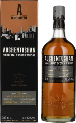 Image de Auchentoshan 18 Years Old Single Malt Vivid and Indulgent 43% Vol. 0,7l en boîte cadeau