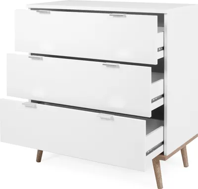 Produktbild von Finori Kommode Göteborg 1 Weiß und Sonoma-Eiche