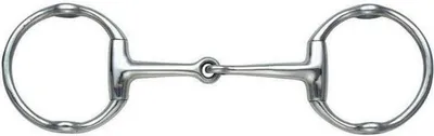 Productafbeelding van Shires - Eenvoudige, gebroken Cheltenham hoofdstel met bitring (ER369) (4,5 inch) (zilver)