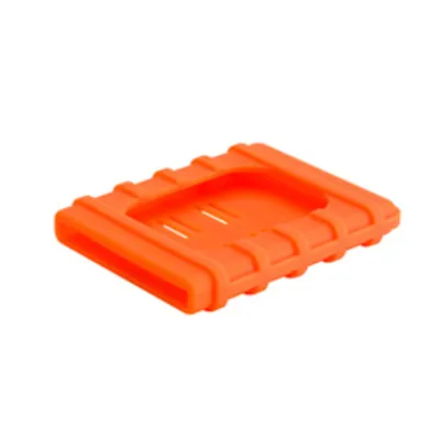 Produktbild von Fantec 1863 Festplattentasche - Sleeve - Silikon - Orange - 1 Festplatte