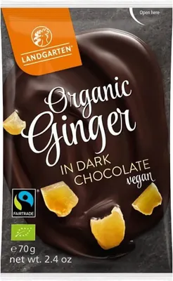Produktbild von Landgarten Schokolade „Dark Ginger“ (70 g)