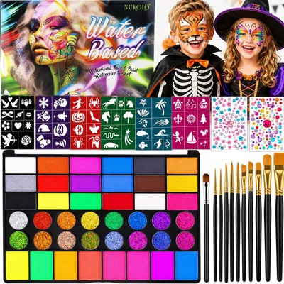 Produktbild von Kinderschminkset mit 42 Farben und Pinseln für kreative Make-up-Kreationen