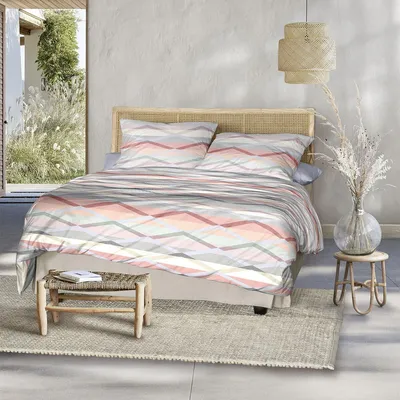 Produktbild von Irisette Mako-Satin Bettwäsche Wave 8610 rot 135x200 cm + 80x80 cm