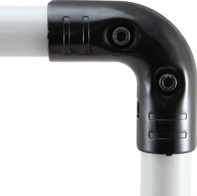 Produktbild von Verbinder 90° schwarz für 28 mm Rohre