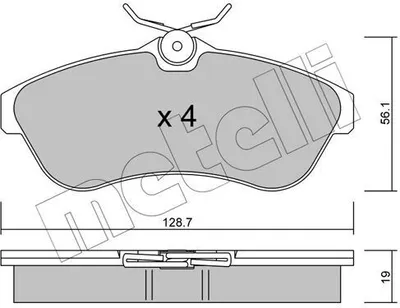 Produktbild von METELLI Bremsbeläge Satz Vorne Bremsklötze für CITROËN C3 I Schrägheck (FC, FN) 22-0329-0