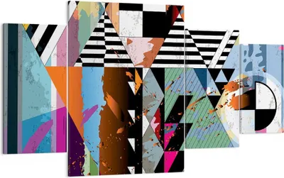 Produktbild von Bild auf Leinwand - Leinwandbild - Abstraktion modern - 160x90cm - Wand Bild - Wanddeko - Leinwanddruck - Bilder - Kunstdruck - Wanddekoration - Leinwand bilder - Wandkunst - DL160x90-3636