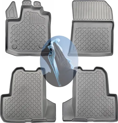 Produktbild von Z519940 TPE-Gummifußmatten kompatibel mit  Dacia  Lodgy Stepway  Van Kombi 5-türer 2012- 7Sitze (1. + 2. Sitzreihe)