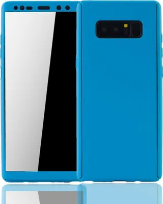 Produktbild von Handyhülle Schutzhülle für Samsung Galaxy Note 8 Full Case Cover Displayschutz 360 Blau