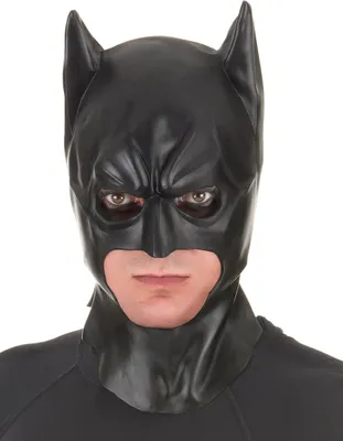 Image de Masque de chauve-souris super-héros sombre noir - taille unique