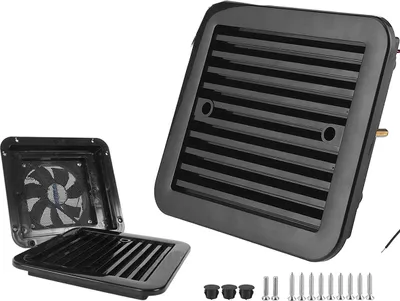 Produktbild von 12V Wohnwagen Lüfter, 2,4W leiser Ventilator, energiesparend, kompakt, robust, ideal für Camper, Caravan, schwarz, einfache Montage