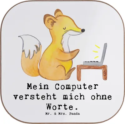 Produktbild von Mr. & Mrs. Panda Untersetzer für Gläser Verständnisvoller Softwareentwickler - Weiß - Geschenk, Coaster, Holzuntersetzer, Softwareentwicklung, Getränkeuntersetzer, Beruf