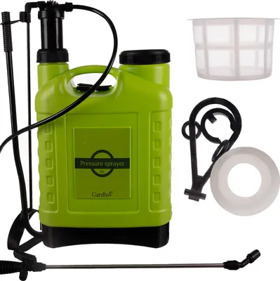 Produktbild von Gardlov Drucksprüher 16L mit Schultergurt 170 cm Sprühflasche zum Garten - sprühflasche Pflanzen 50 cm Lange Lanze und 120 cm Flexibler Schlauch robustem Behälter 25569