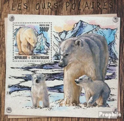 Produktbild von Briefmarken Zentralafrikanische Republik 2016 Mi Block 1533 (kompl. Ausgabe) postfrisch Eisbären