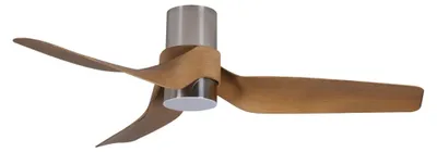 Immagine prodotto di Ventilatore da soffitto a risparmio energetico con luce LED e telecomando Nautica Nichel 132 cm