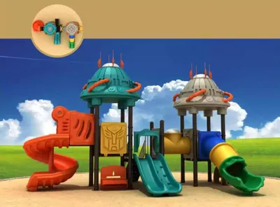 Immagine prodotto di Outdoor Roboterstil Kunststoffeturm Spielplatz im Unterhaltung für Kinder
