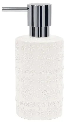 Immagine prodotto di Distributore di sapone Spirella Distributore di sapone liquido in rilievo 300ml Resistente e robusto Bianco