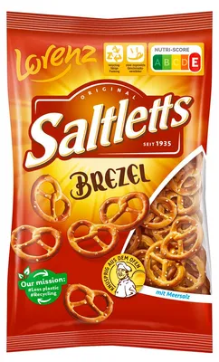 Obrázek produktu pro Lorenz Saltletts preclík s mořskou solí a menším množstvím tuku, zlatohnědý 200g