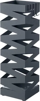 Produktbild von Songmics Regenschirmständer Metall quadratisch mit Haken Anthrazit